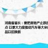 河南省省长：要把房地产止跌回稳作为重点 以更大力度推动汽车等大宗耐用消费品以旧换新