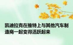 凯迪拉克在推特上与其他汽车制造商一起变得活跃起来