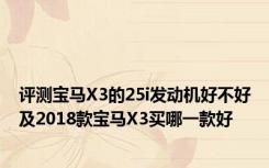 评测宝马X3的25i发动机好不好及2018款宝马X3买哪一款好