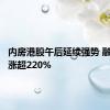 内房港股午后延续强势 融信中国涨超220%