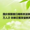 国庆假期首日南铁发送旅客168万人次 创单日客发量新高
