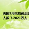 美国9月挑战者企业裁员人数 7.2821万人