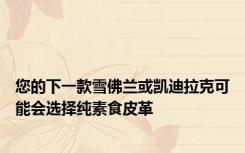 您的下一款雪佛兰或凯迪拉克可能会选择纯素食皮革