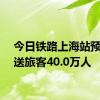 今日铁路上海站预计发送旅客40.0万人
