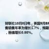 财联社10月8日电，英国9月BRC同店零售销售年率为增长1.7%，预期增长0.8%，前值增长0.80%。