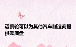 迈凯轮可以为其他汽车制造商提供碳底盘