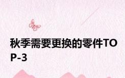 秋季需要更换的零件TOP-3