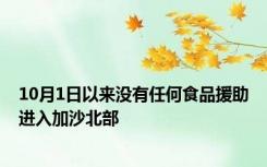 10月1日以来没有任何食品援助进入加沙北部