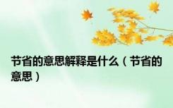节省的意思解释是什么（节省的意思）