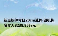 新点软件今日20cm涨停 四机构净买入8238.85万元