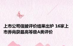上市公司信披评价结果出炉 16家上市券商获最高等级A类评价
