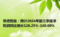 思进智能：预计2024年前三季度净利润同比增长126.25%-140.00%
