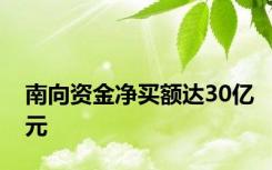 南向资金净买额达30亿元