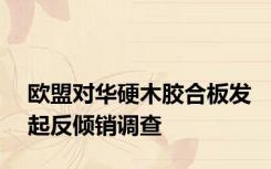 欧盟对华硬木胶合板发起反倾销调查
