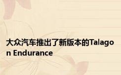 大众汽车推出了新版本的Talagon Endurance