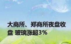 大商所、郑商所夜盘收盘 玻璃涨超3%