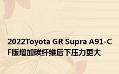 2022Toyota GR Supra A91-CF版增加碳纤维后下压力更大