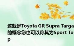 这就是Toyota GR Supra Targa的概念您也可以称其为Sport Top