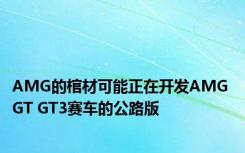 AMG的棺材可能正在开发AMG GT GT3赛车的公路版