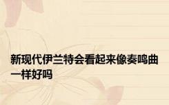 新现代伊兰特会看起来像奏鸣曲一样好吗