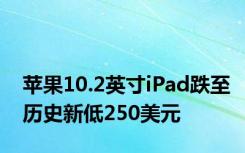 苹果10.2英寸iPad跌至历史新低250美元