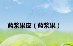 蓝浆果皮（蓝浆果）