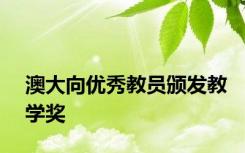 澳大向优秀教员颁发教学奖