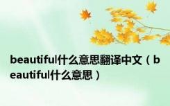 beautiful什么意思翻译中文（beautiful什么意思）