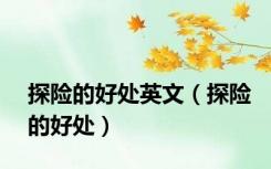 探险的好处英文（探险的好处）
