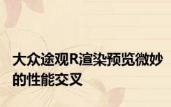 大众途观R渲染预览微妙的性能交叉