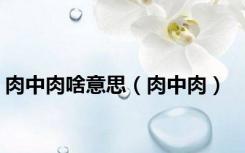 肉中肉啥意思（肉中肉）