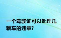 一个驾驶证可以处理几辆车的违章?