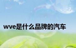 wve是什么品牌的汽车