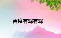 百度有驾有驾