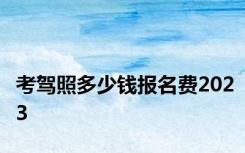 考驾照多少钱报名费2023