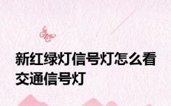 新红绿灯信号灯怎么看 交通信号灯
