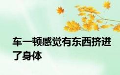 车一顿感觉有东西挤进了身体