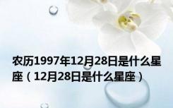农历1997年12月28日是什么星座（12月28日是什么星座）