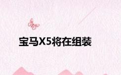 宝马X5将在组装
