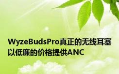 WyzeBudsPro真正的无线耳塞以低廉的价格提供ANC