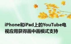 iPhone和iPad上的YouTube电视应用获得画中画模式支持
