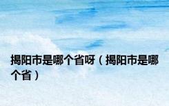 揭阳市是哪个省呀（揭阳市是哪个省）