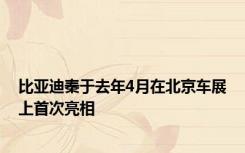 比亚迪秦于去年4月在北京车展上首次亮相