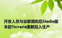 开发人员与谷歌调和后Stadia版本的Terraria重新投入生产