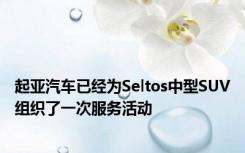 起亚汽车已经为Seltos中型SUV组织了一次服务活动