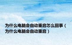 为什么电脑会自动重启怎么回事（为什么电脑会自动重启）