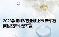 2023款哪吒V行业版上市 新车有两款配置车型可选