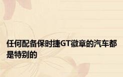 任何配备保时捷GT徽章的汽车都是特别的
