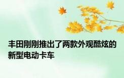 丰田刚刚推出了两款外观酷炫的新型电动卡车