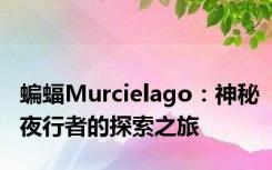 蝙蝠Murcielago：神秘夜行者的探索之旅